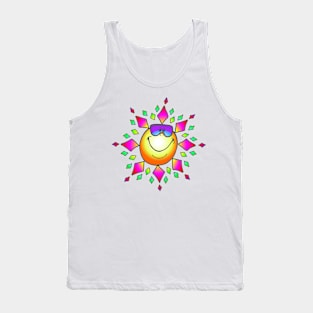 Smiling Sunglasses Sun Children's Rainbow Cartoon Shirt Tank Top